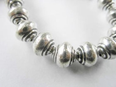 Karen Hill Tribe Silver Shell Beads 8 x 9 mm.