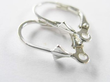 925 Sterling Silver Lever Back Earring Findings 9x14 mm.