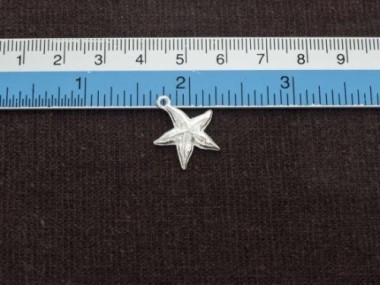 925 Sterling Silver Starfish Pendant 16mm.