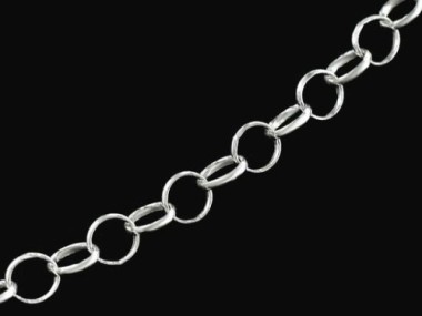 925 Sterling Silver Circle Chain 4.3 mm.