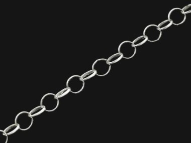 925 Sterling Silver Circle Chain 4.3 mm.