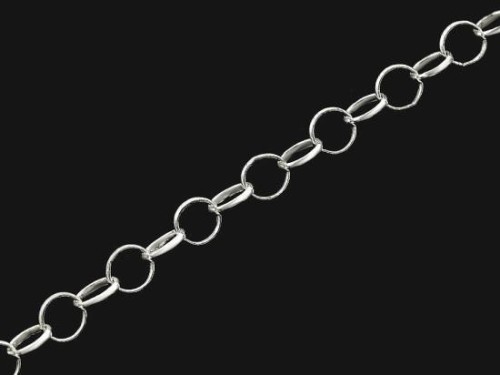 18 inches of 925 Sterling Silver Circle Chain 4.3 mm.