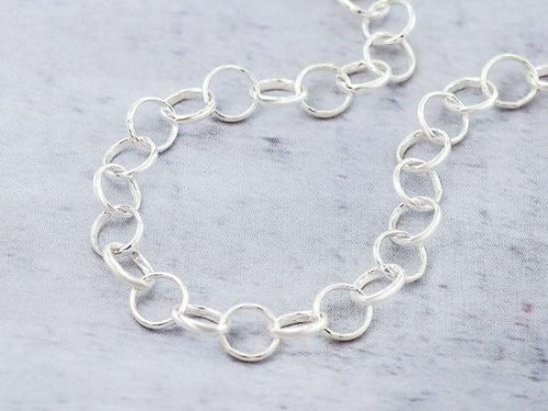 18 inches of 925 Sterling Silver Circle Chain 4.3 mm.