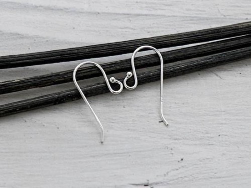 5 pairs of 925 Sterling Silver Ear Wires 8x19 mm,. 21 AWG.