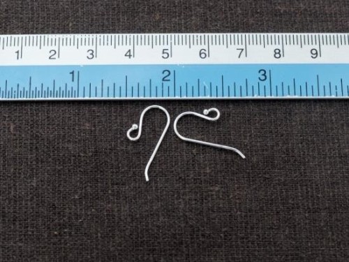 5 pairs of 925 Sterling Silver Ear Wires 8x19 mm,. 21 AWG.