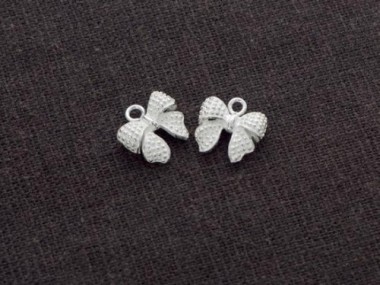 925 Sterling Silver Bow Charms 9x10 mm.