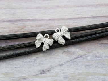 925 Sterling Silver Bow Charms 9x10 mm.