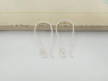 Karen Hill Tribe Silver Ear Wires 21mm.