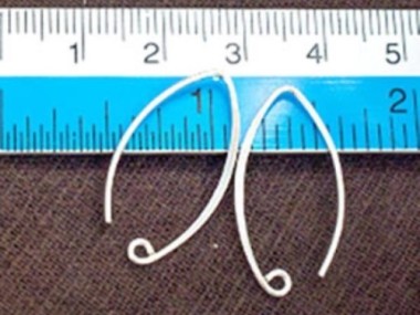 925 Sterling Silver Ear Wires 15x25 mm.,