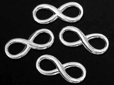 925 Sterling Silver Infinity Links 6x14mm.