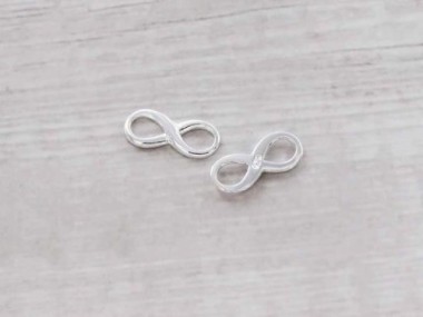 925 Sterling Silver Infinity Links 6x14mm.