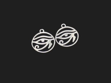 925 Sterling Silver Eye Of Horus Charms 16x17 mm.