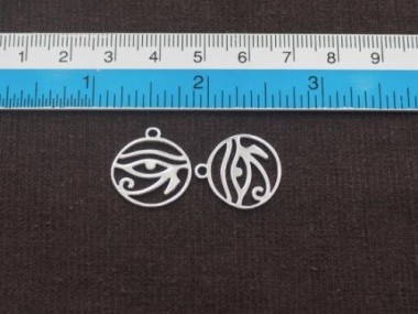 925 Sterling Silver Eye Of Horus Charms 16x17 mm.