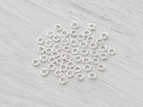 50 of 925 Sterling Silver Opened Jump Rings 3.5 mm.