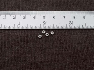 925 Sterling Silver Spiral Spacer Beads 3.5 mm.