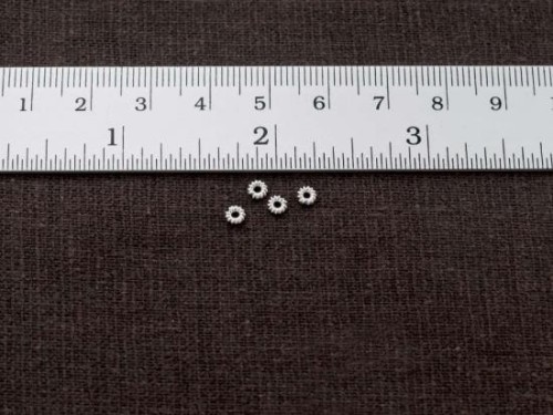 30 of 925 Sterling Silver Spiral Spacer Beads 3.5 mm.