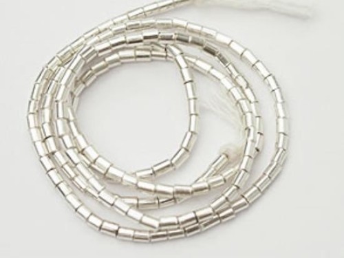 130 of Karen Hill Tribe Silver Tubular Beads 1.4x2.7mm., 13.5 inches / string