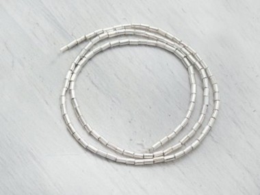 Karen Hill Tribe Silver Tubular Beads 1.4x2.7mm.,