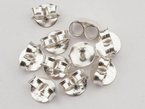 10 pairs of 925 Sterling Silver Butterfly Earring Backs Findings.