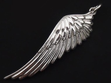 925 Sterling Silver Angel Wing Pendant 11.5x39mm.