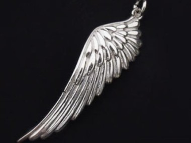 925 Sterling Silver Angel Wing Pendant 11.5x39mm.