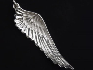 925 Sterling Silver Angel Wing Pendant 11.5x39mm.