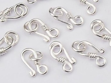 Karen Hill Tribe Silver Clasps 10 mm.