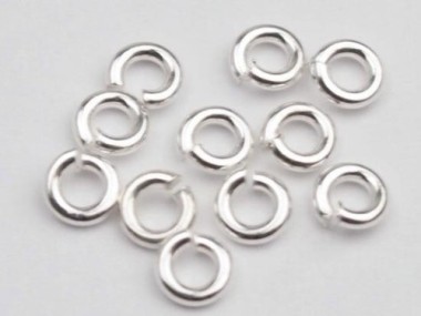 50 of 925 Sterling Silver Opened Jump Rings 3 mm. 20 AWG. Wire