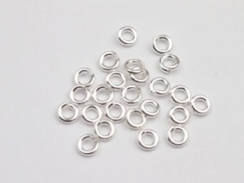 50 of 925 Sterling Silver Opened Jump Rings 3 mm. 20 AWG. Wire