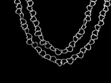 925 Sterling Silver Heart Chain 4.5 x 4 mm.