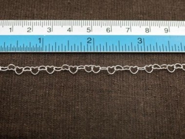 925 Sterling Silver Heart Chain 4.5 x 4 mm.