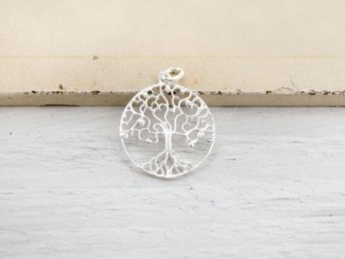 925 Sterling Silver Tree of Life Pendant 20 mm.