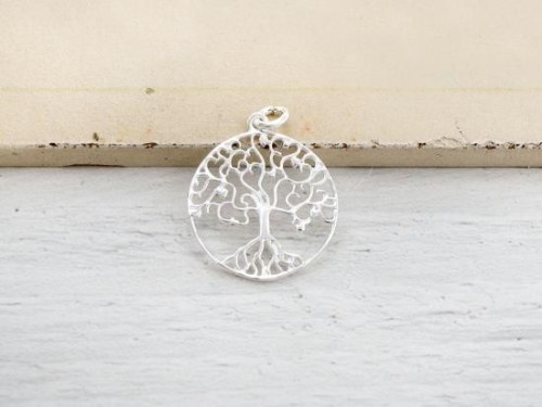 1 of 925 Sterling Silver Tree of Life Pendant 20 mm. Polish Finished