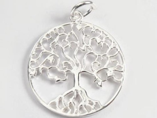 1 of 925 Sterling Silver Tree of Life Pendant 20 mm. Polish Finished