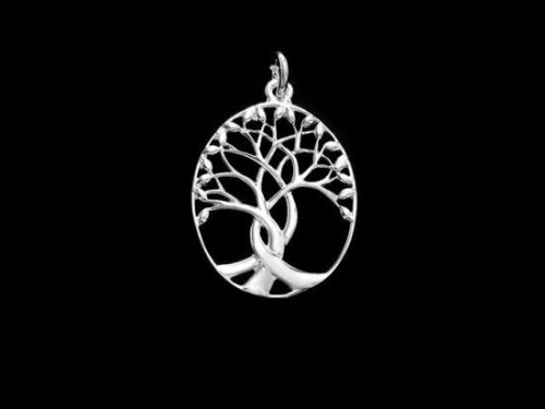 1 of 925 Sterling Silver Tree of Life Pendant 18 x 22 mm. Polish Finished