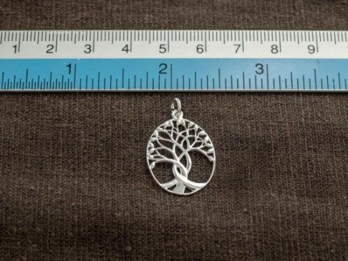 1 of 925 Sterling Silver Tree of Life Pendant 18 x 22 mm. Polish Finished