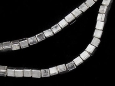 Karen Hill Tribe Silver Cube Beads 2.3x2.2 mm.