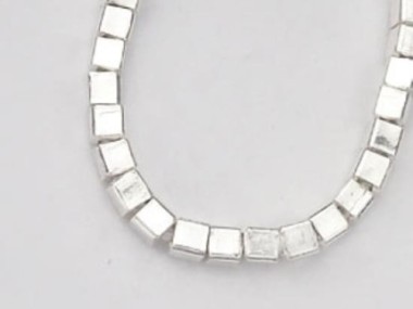 Karen Hill Tribe Silver Cube Beads 2.3x2.2 mm.