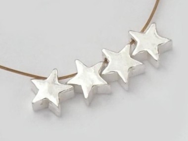 925 Sterling Silver Little Star Beads 5mm.