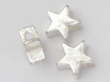 925 Sterling Silver Little Star Beads 5mm.