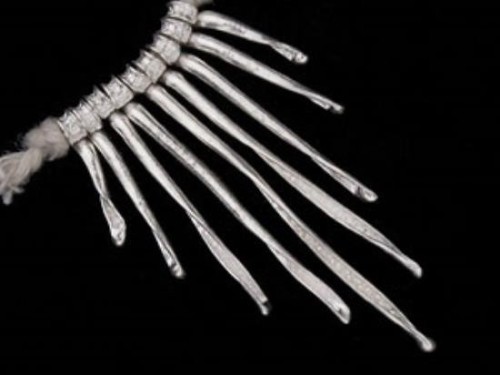 9 of Karen Hill Tribe Silver Stalk Charms 15 - 40 mm.