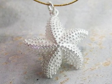 925 Sterling Silver Starfish Pendant 22mm.