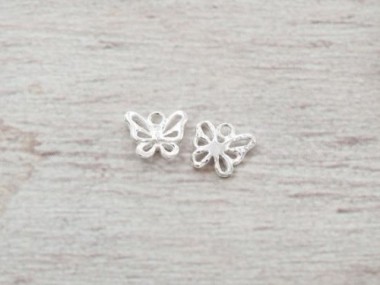 925 Sterling Silver Small Butterfly Charms 6.5x8 mm.