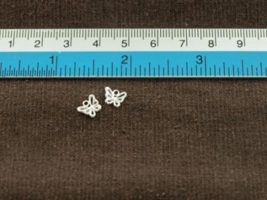 925 Sterling Silver Small Butterfly Charms 6.5x8 mm.