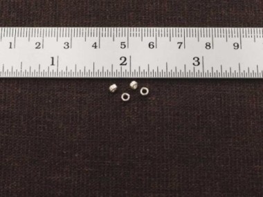 Karen Hill Tribe Silver Little Ring Beads 3x1.5 mm.