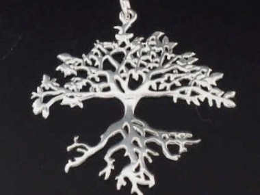 925 Sterling Silver Tree of Life Pendant 36x38 mm.P