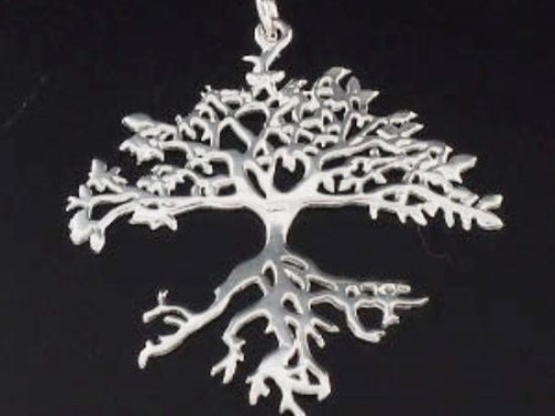 1 of 925 Sterling Silver Tree of Life Pendant 36x38 mm.Polish Finished