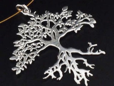 925 Sterling Silver Tree of Life Pendant 36x38 mm.P