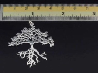 925 Sterling Silver Tree of Life Pendant 36x38 mm.P