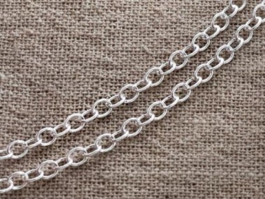 925 Sterling Silver Chain 3x3.7 mm.